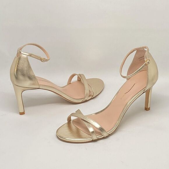 Stuart Weitzman Metallic Leather Sandals size 7 - Picture 1 of 12